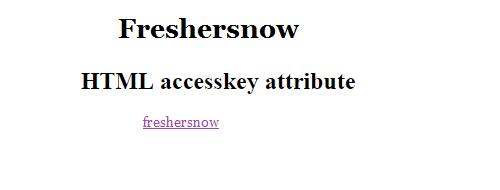 HTML accesskey attribute
