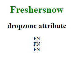 HTML dropzone attribute