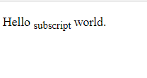  html sub tag