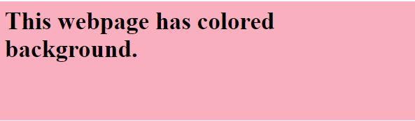 HTML bgcolor attribute