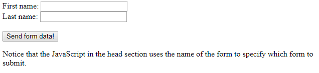 HTML name attribute form element