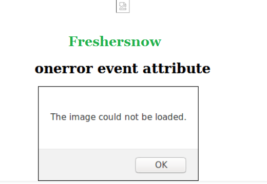 HTML onerror attribute