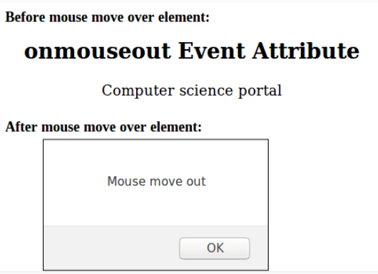 HTML onmouseout attribute