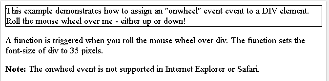 HTML onwheel attribute