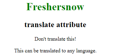 HTML translate attribute