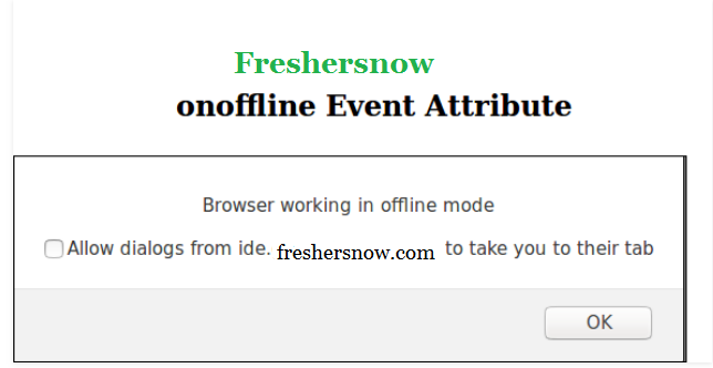 HTML onoffline attribute