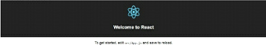 react js welcome page