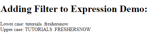 Adding Filters to Expressions  Example Output