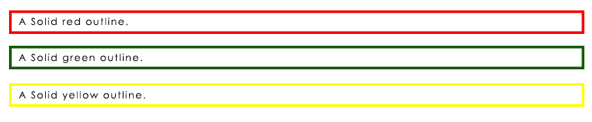 CSS Outline Color Example Output