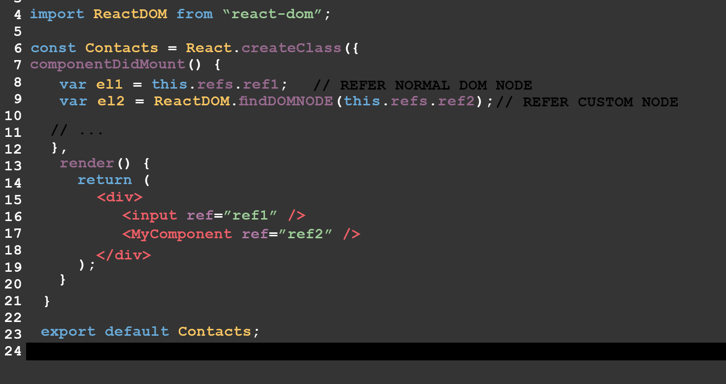 Return of Dom Node or componet instances