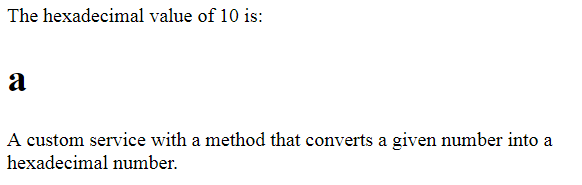 create own service example output