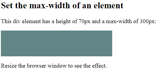 Max-Width Example Example Output