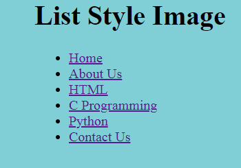 list Styling image example output