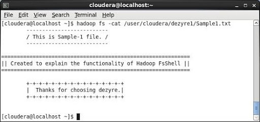 Hadoop cat Command