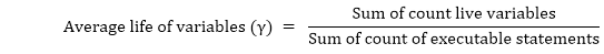 Data Structure Metrics - Program Weakness Formula